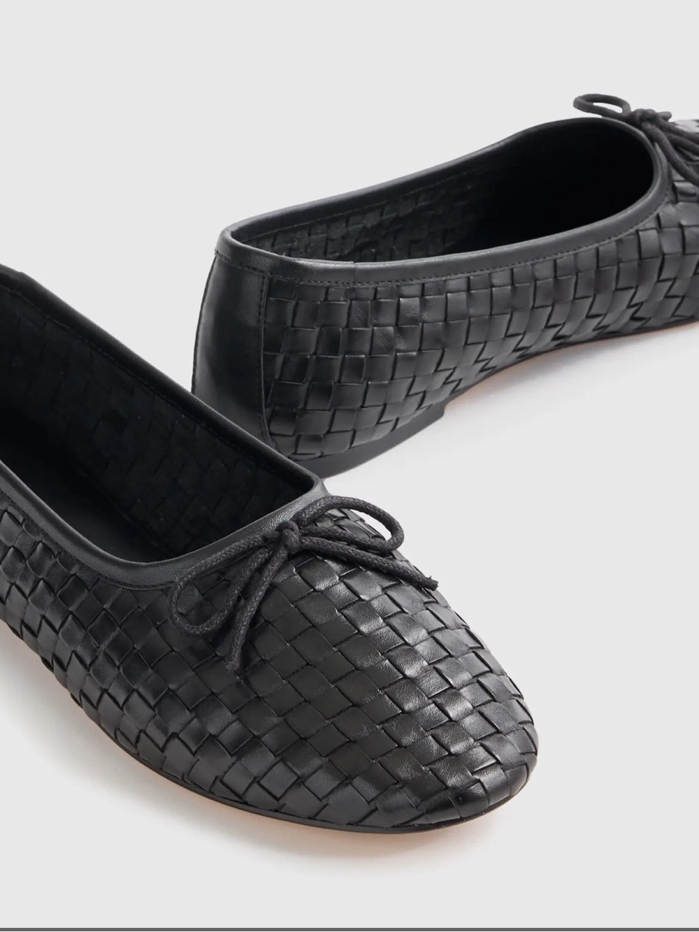 Quince Italian Leather Handwoven Ballet Flat